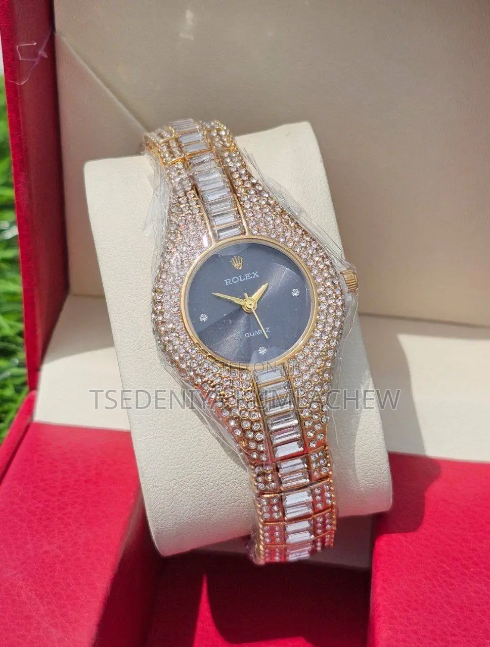 Rolex With Stainless Steel Ladies Hand Watch