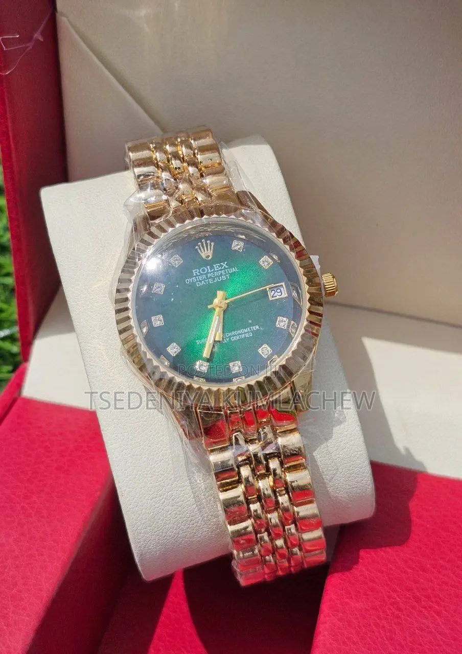 Rolex With Stainless Steel Ladies Hand Watch