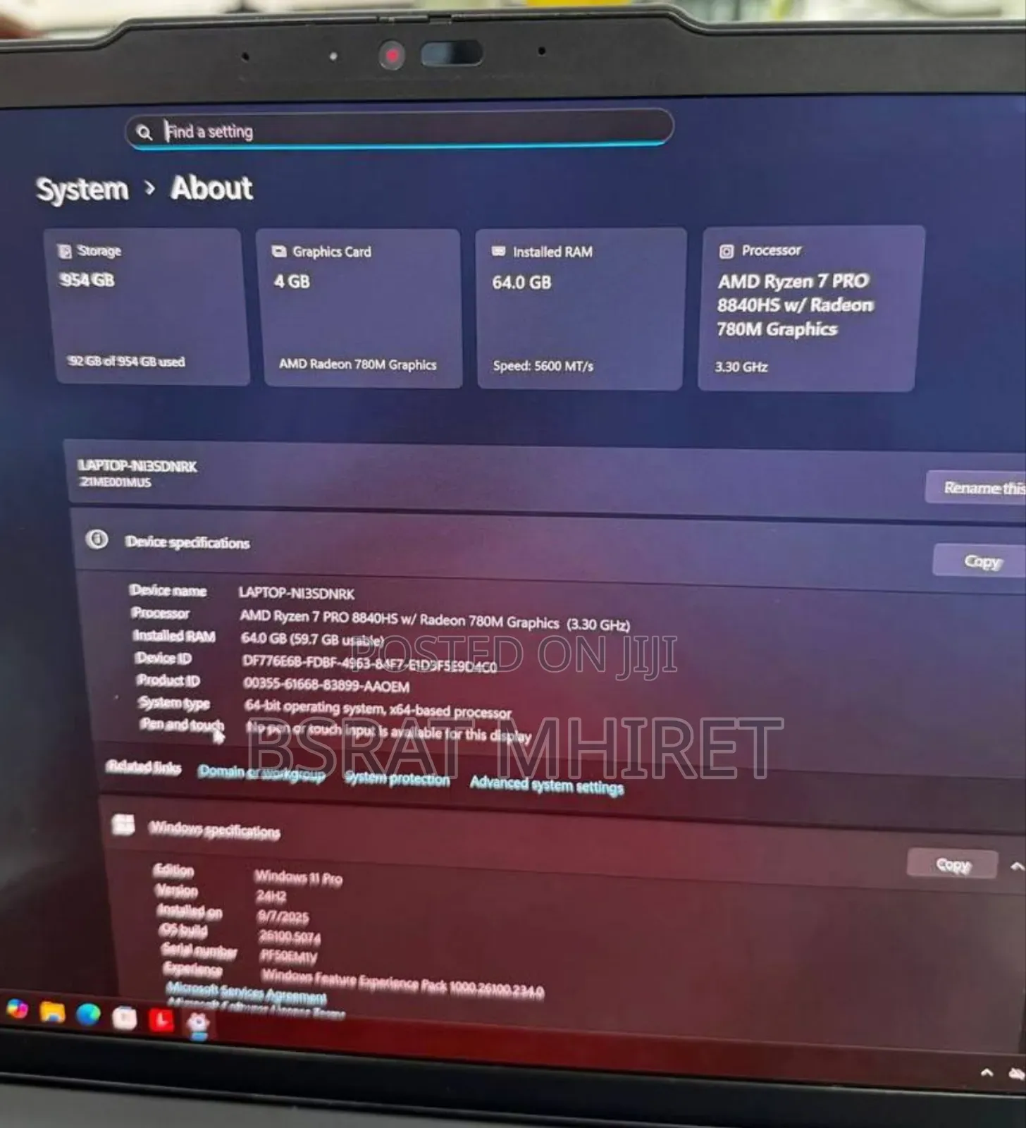 New Laptop Lenovo Thinkpad P14s 64GB AMD Ryzen 7 SSD 1T