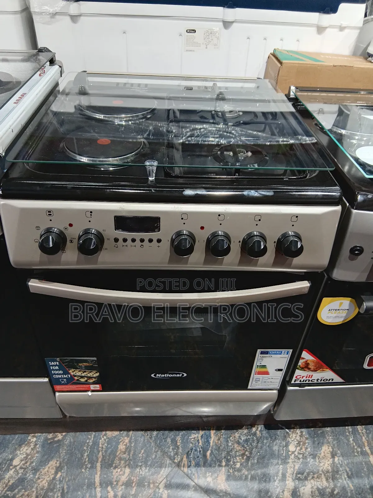 National 60×60 Oven – 2 Gas + 2 Electric Combo!