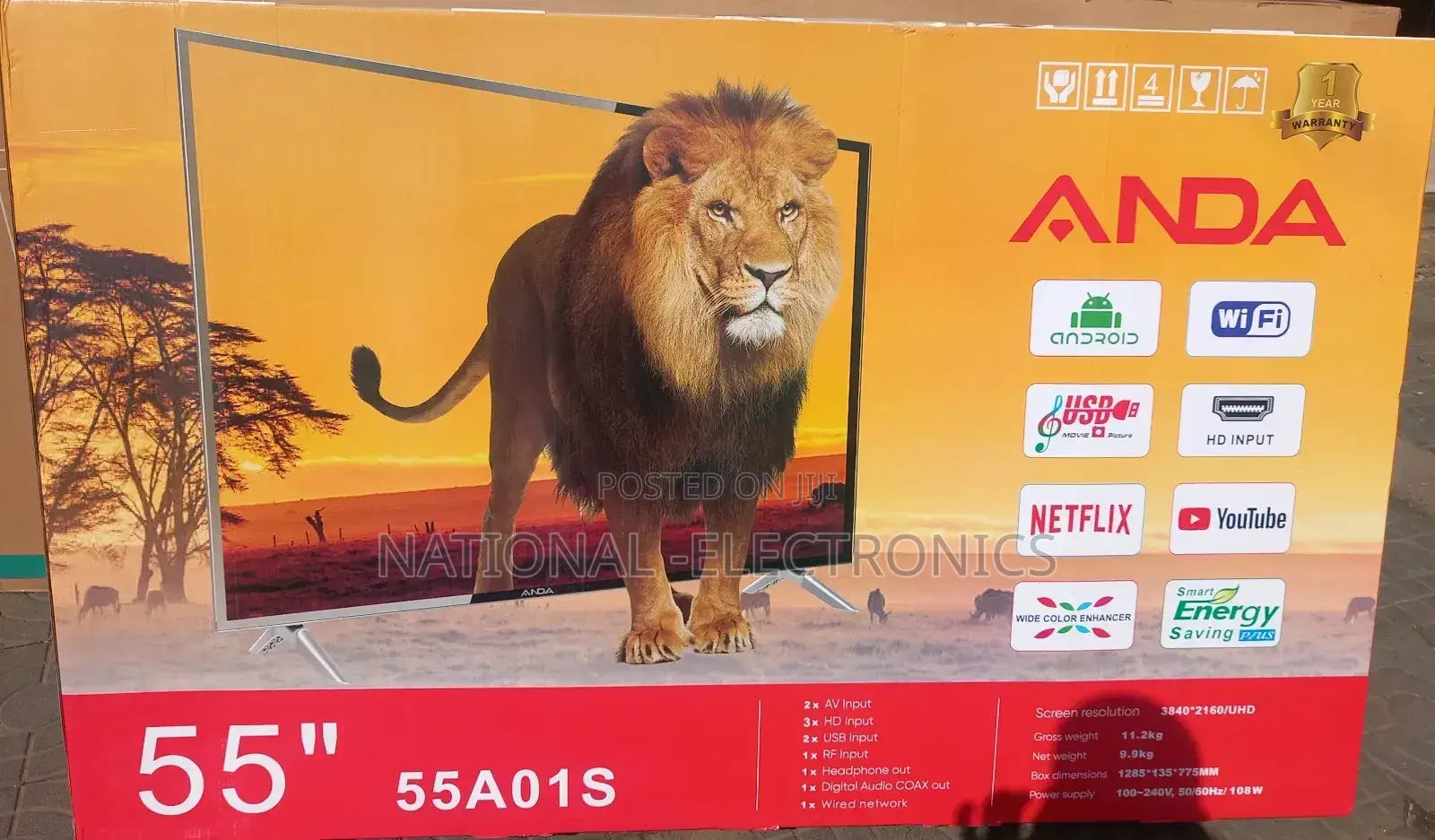 Anda 55 Inch Tv Smart Android New 2025 Tv