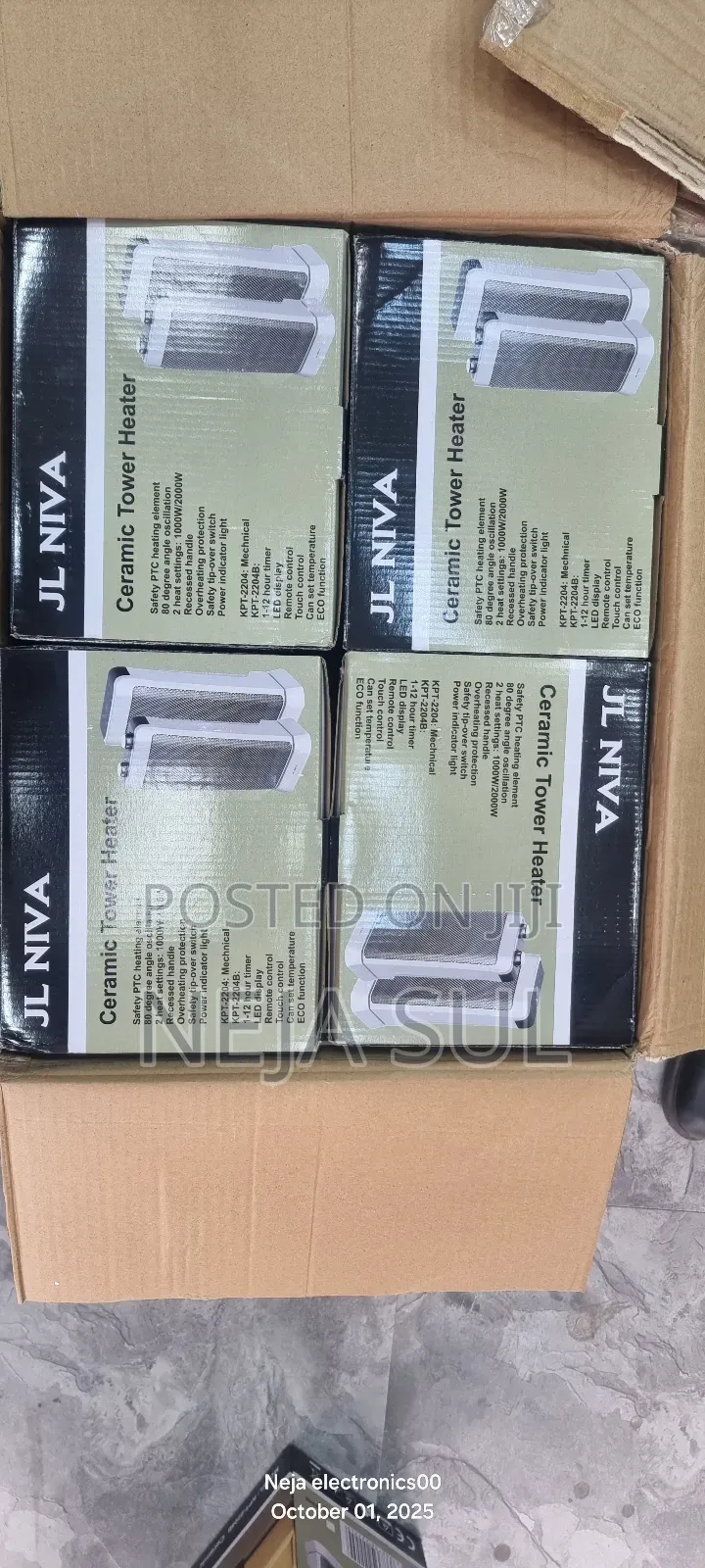 Jl Niva Fan Heaters 2000w Ceramic Tower Heaters Delivery