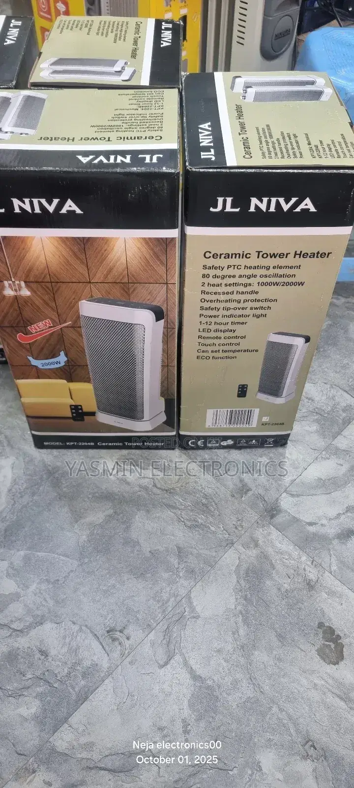 Jl Niva Fan Heaters 2000w Ceramic Tower Heaters Delivery