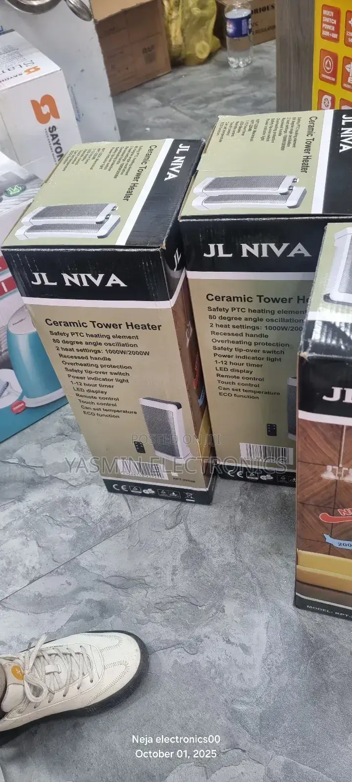Jl Niva Fan Heaters 2000w Ceramic Tower Heaters Delivery