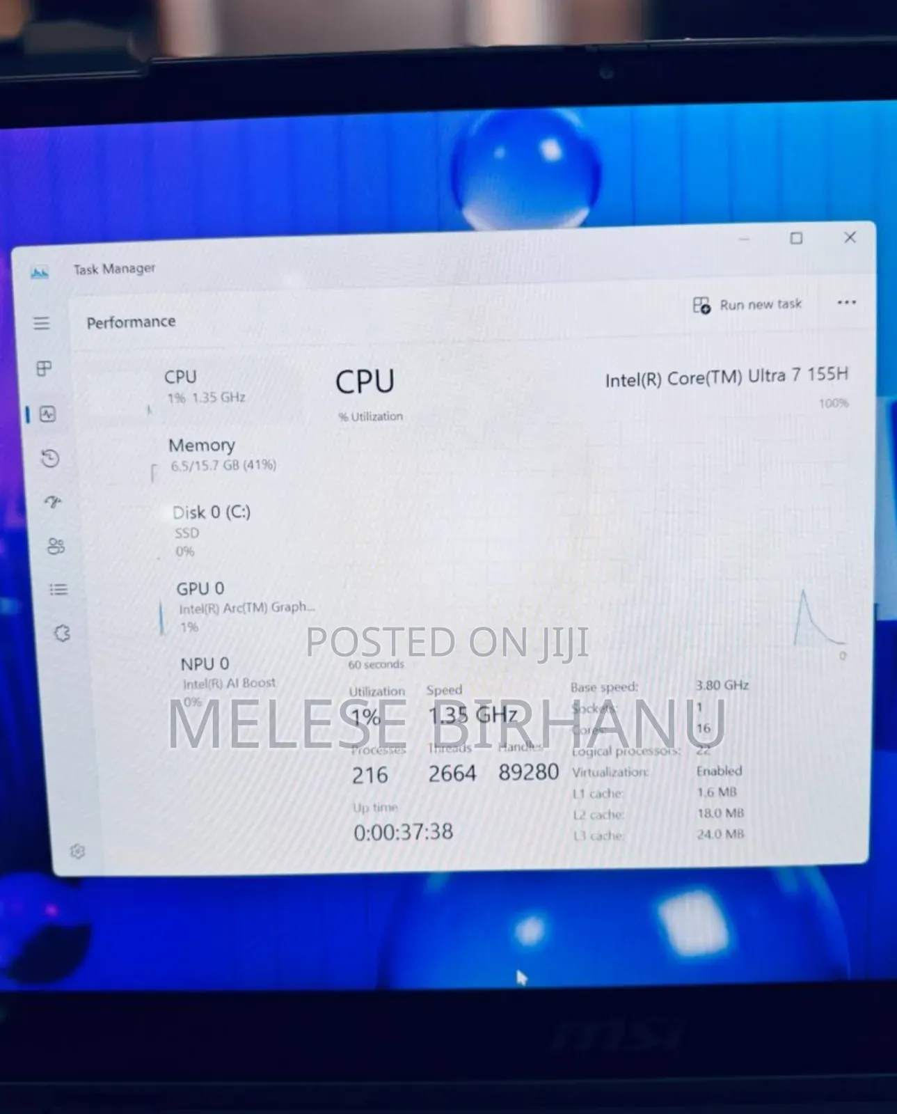 New Laptop MSI Summit E14 Flip Evo 16GB Intel Core Ultra 7 SSD 1T