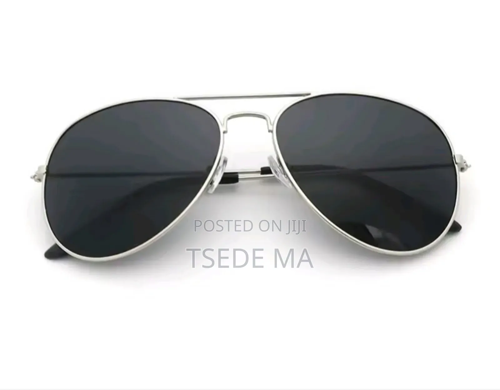 Black Glass and Silver Frame Eyeglass, Unisex