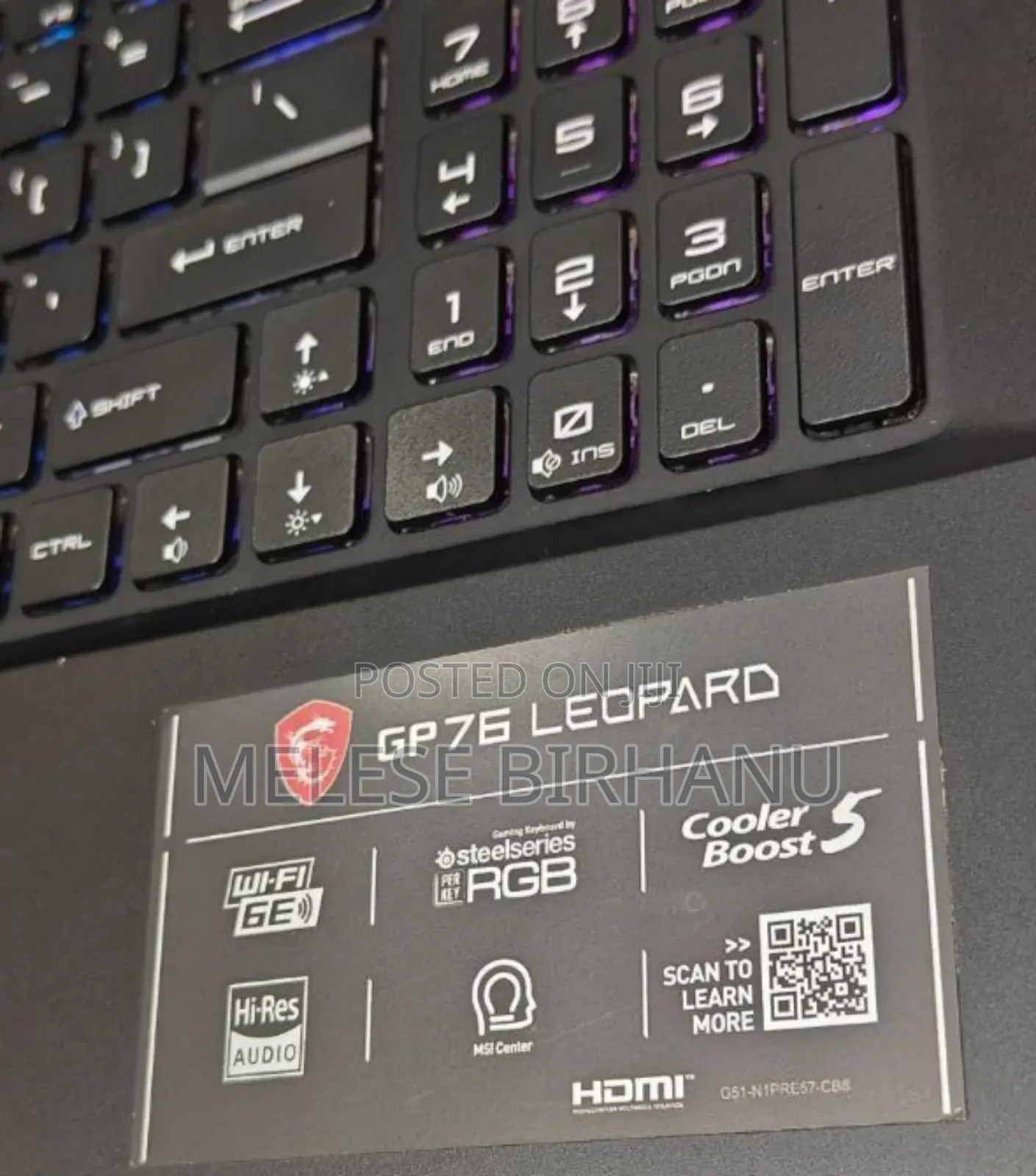 New Laptop MSI Raider GE76 12UGS 16GB Intel Core I7 SSD 1T