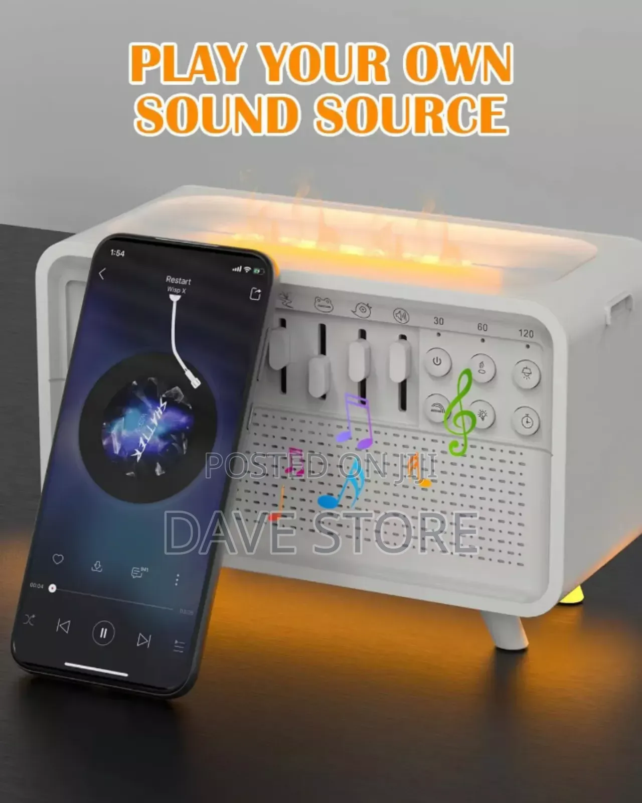 3-in-1 White Noise Machine With Humidifier Speaker