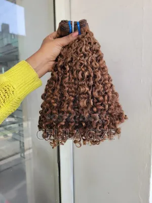 Photo - Coffee Brown Pc Curly Human Hair