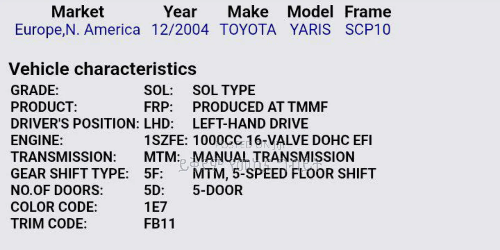 Toyota Vitz 2004 Silver
