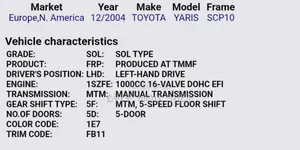 Toyota Vitz 2004 Silver