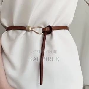 Photo - Chic Minimal Leather Belt for Dresses Tunics