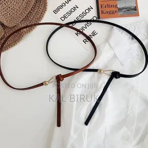 Chic Minimal Leather Belt for Dresses Tunics