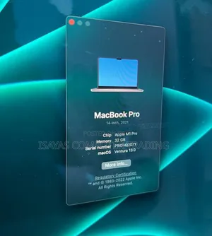 New Laptop Apple MacBook Pro M1 16GB SSD 1T