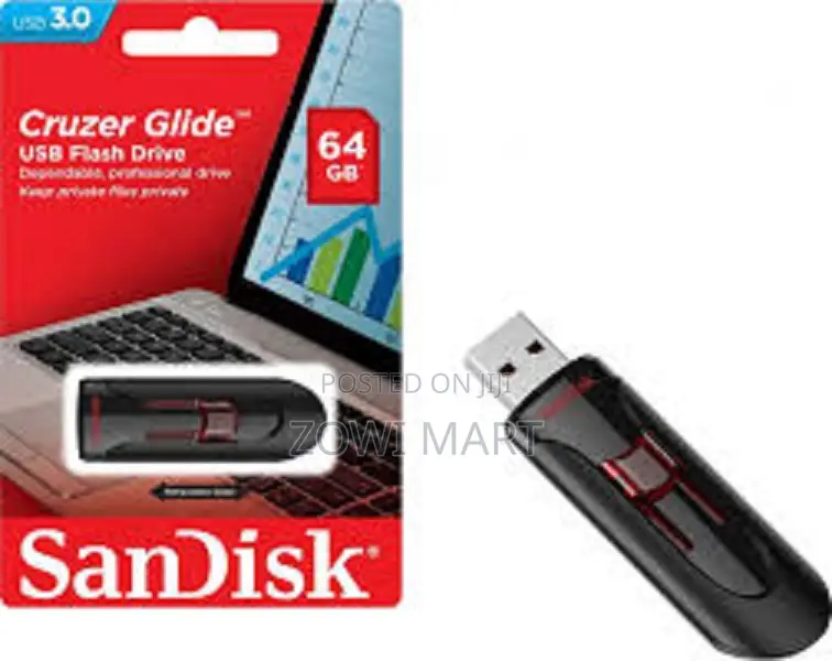 Sandisk Cruzer Glide 3.0 Usb Flash Drive – 64gb, Fast Secure Storage