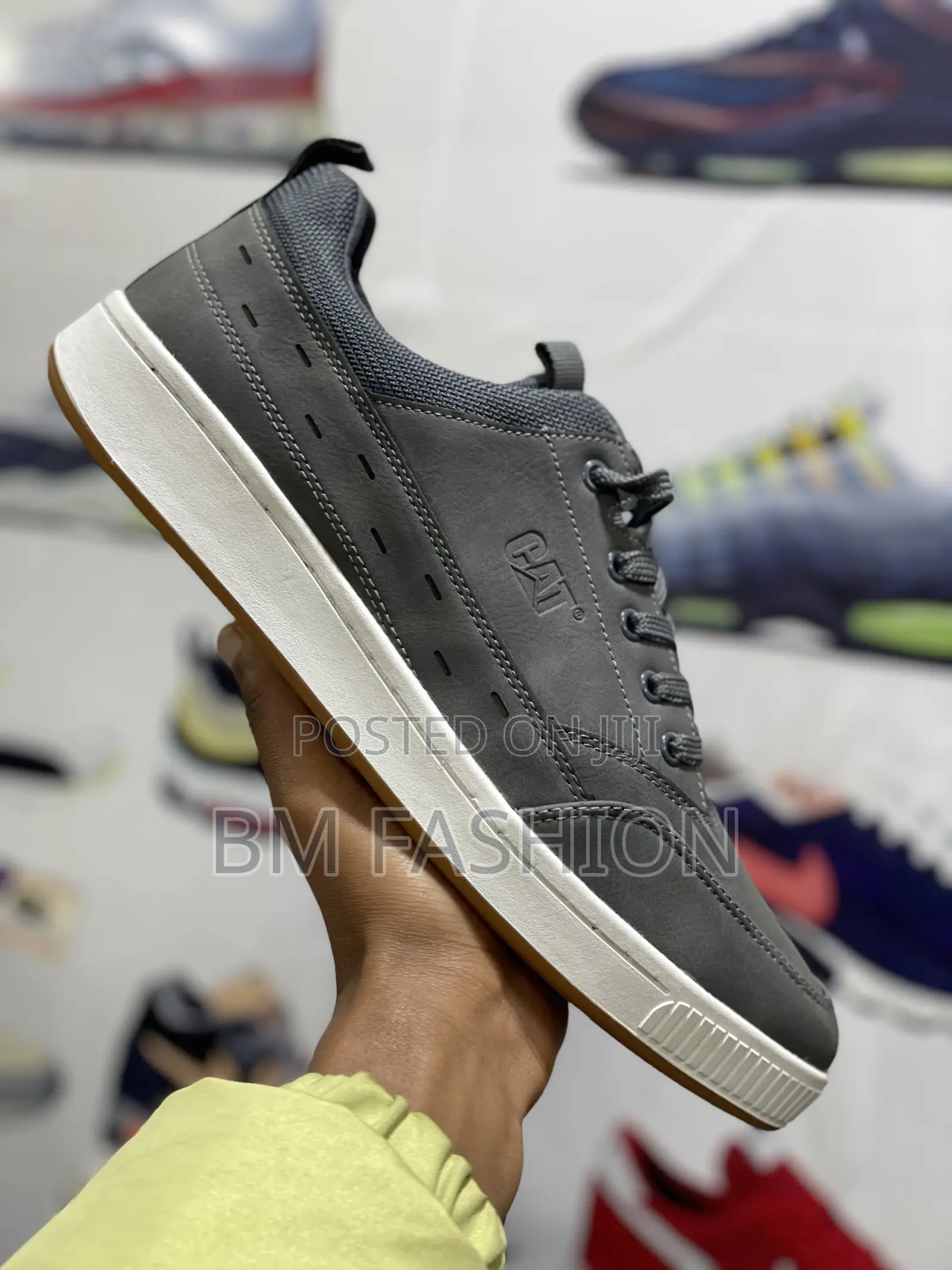 Cat Gray Mens Quality Flat Shoes for Any Occasion