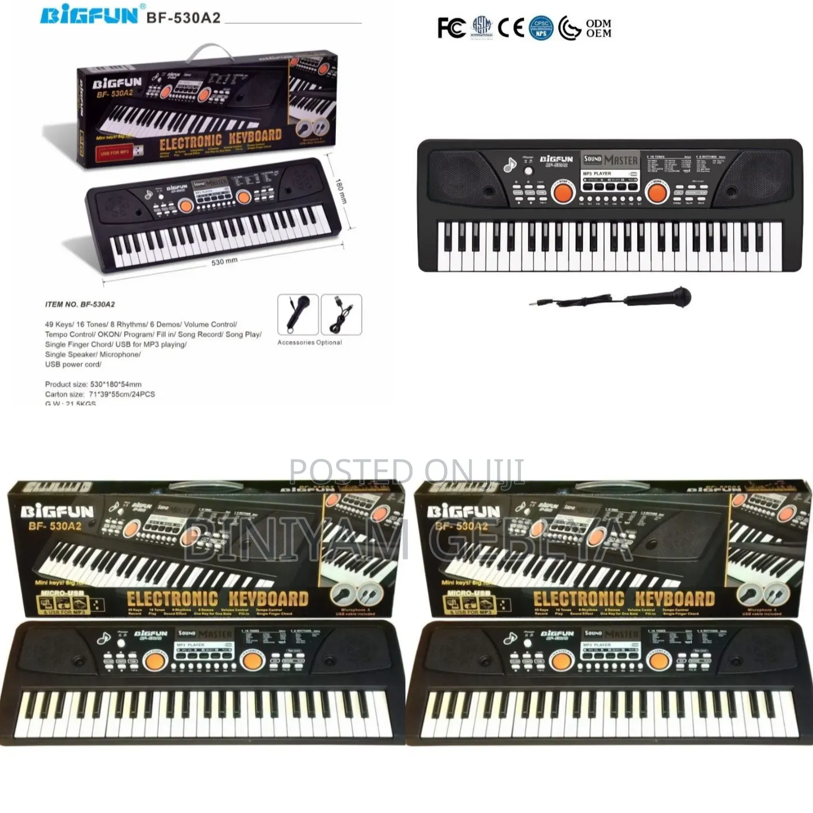 Usa New Multifunctional Bigfun Electronic Keyboard