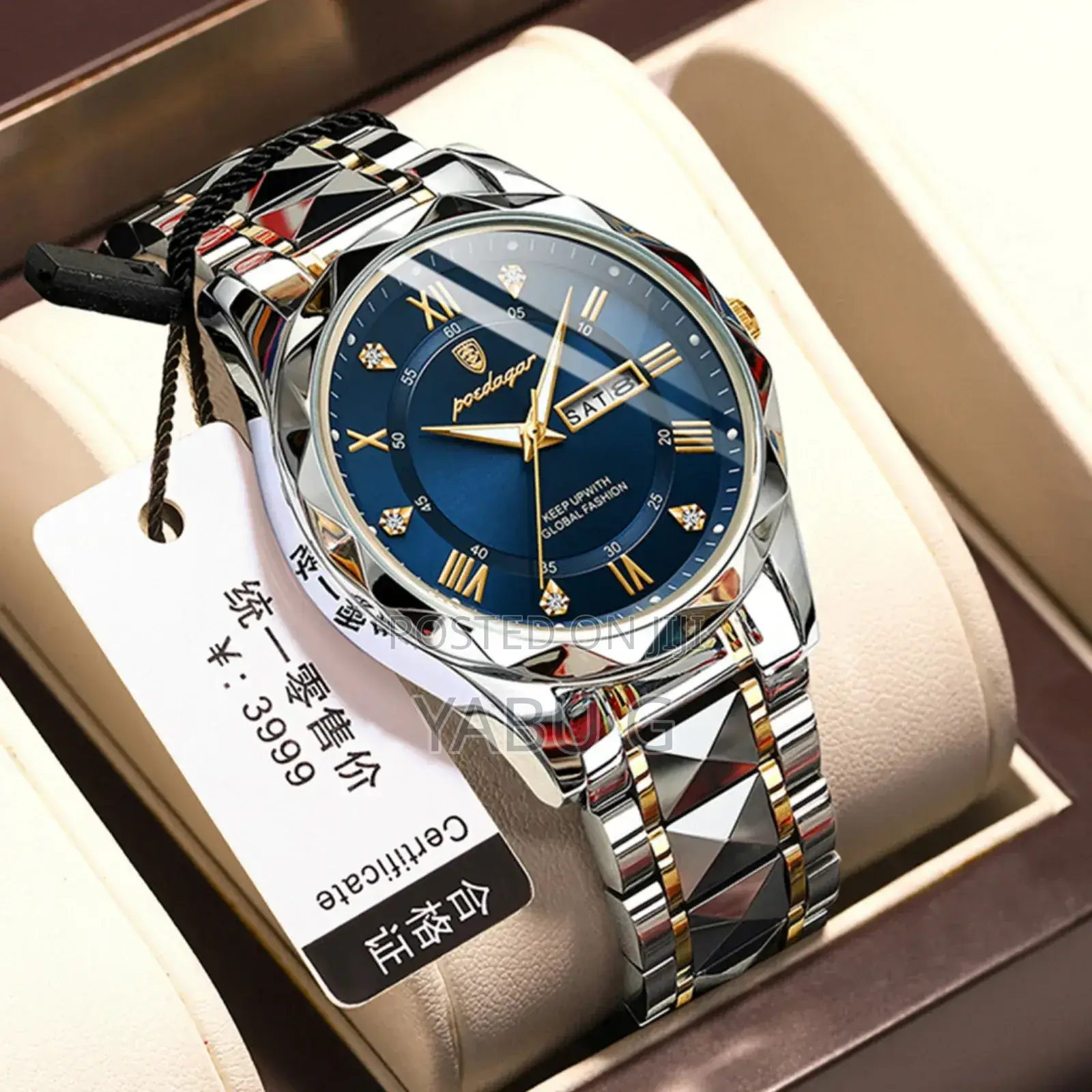 Poedagar Luxury Man Wristwatch Waterproof Luminous Date Week Men Watch