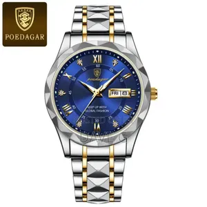 Poedagar Luxury Man Wristwatch Waterproof Luminous Date Week Men Watch