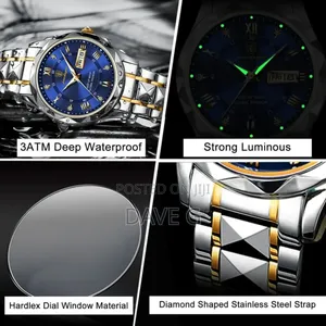 New Watch for Men Original Waterproof Watch Calendar Function
