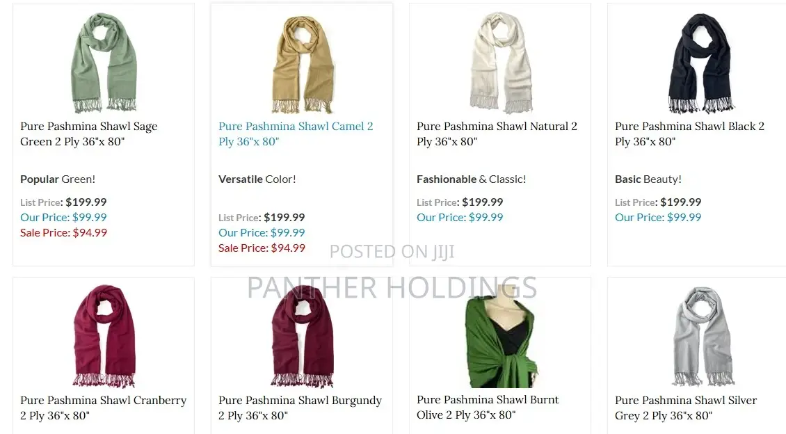 70% Pashmina 30% Silk Wrap Natural Luxury Scarf