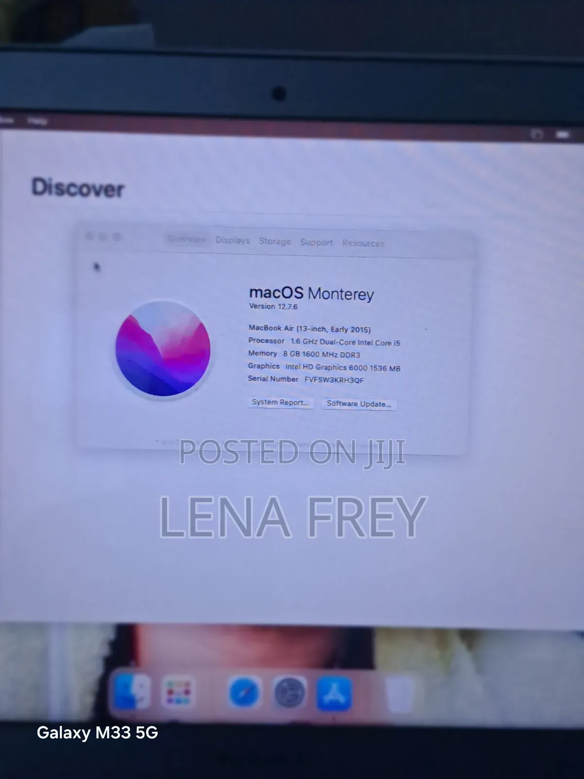 Laptop Apple MacBook 2015 8GB Intel Core I5 HDD 256GB