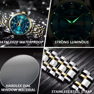 Poedagar Luxury Watch for Man Elegant Date Week Waterproof Luminous