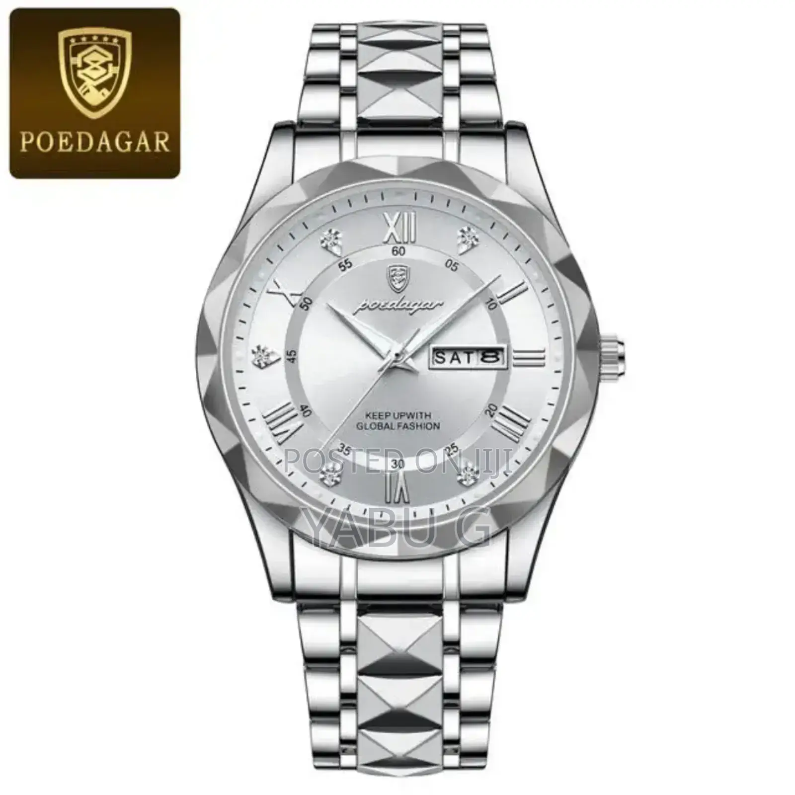 Luxury Brand Fashion Men's Gold Watch Stainless Steel Quartz Watch