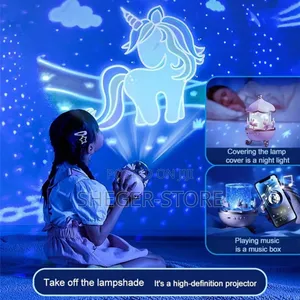 Cute Bunny Carousel Kids Night Light Projector