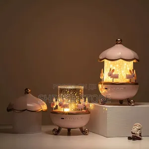  Cute Bunny Carousel Kids Night Light Projector