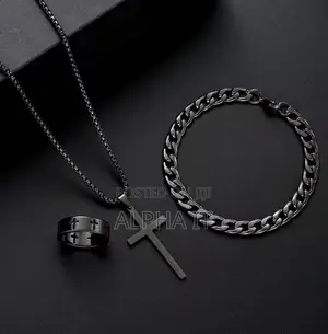 Photo - Set Stainless Steel Necklace,Ring and Bracelet