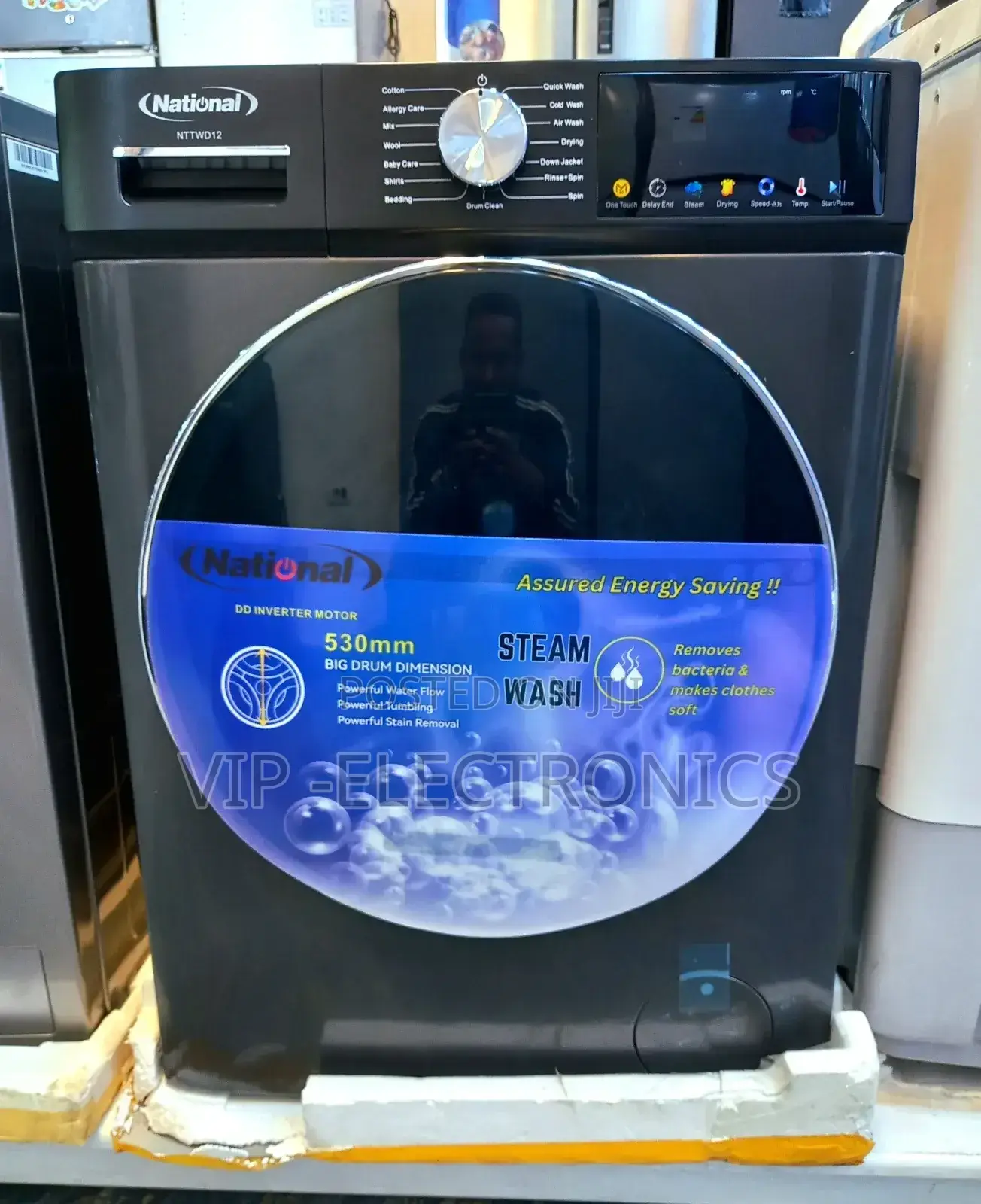 National Automatic Steam Washing Machine 12kg