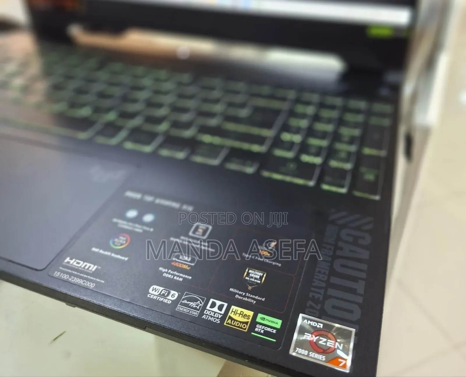 New Laptop Asus TUF Gaming A15 16GB AMD Ryzen 7 SSD 512GB