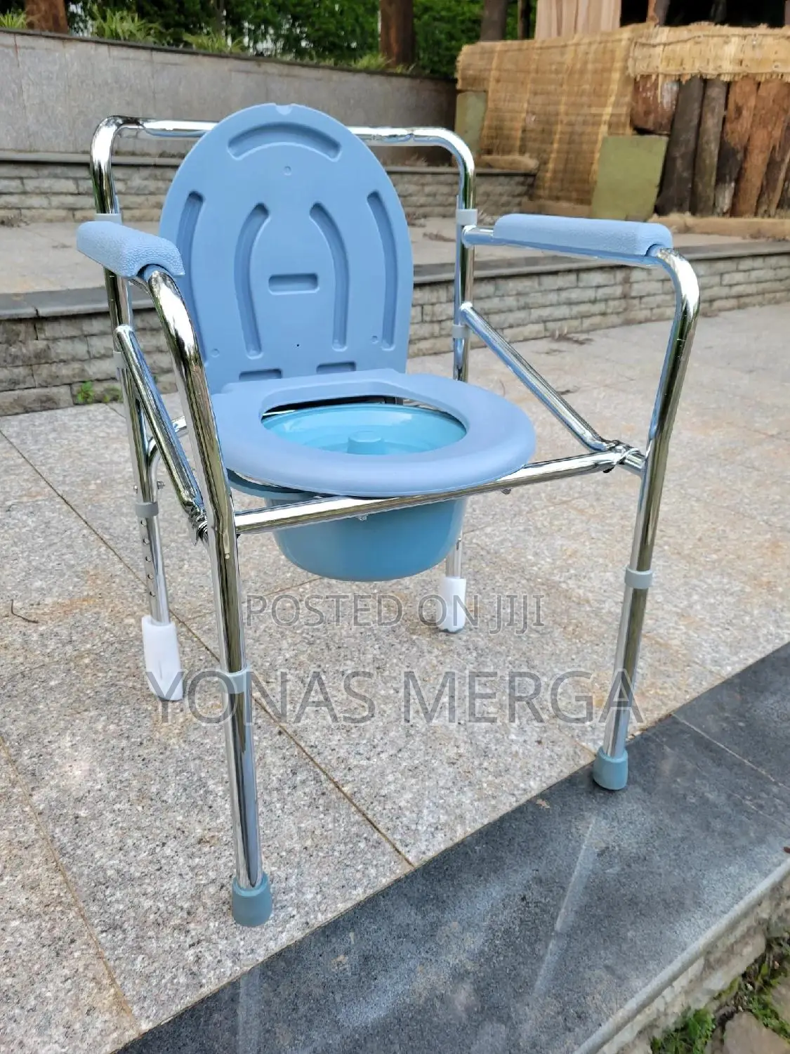 Waterproof Commode Chair嶮፸toilet Seat Adjustable Height巨፨Toilet Chair