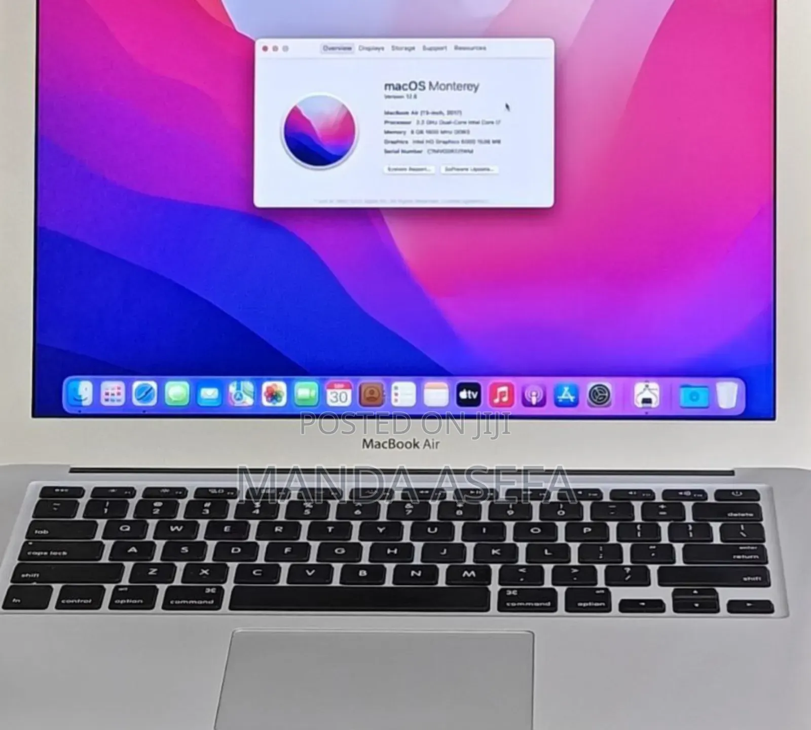 New Laptop Apple MacBook Air 2017 8GB Intel Core I5 SSD 256GB