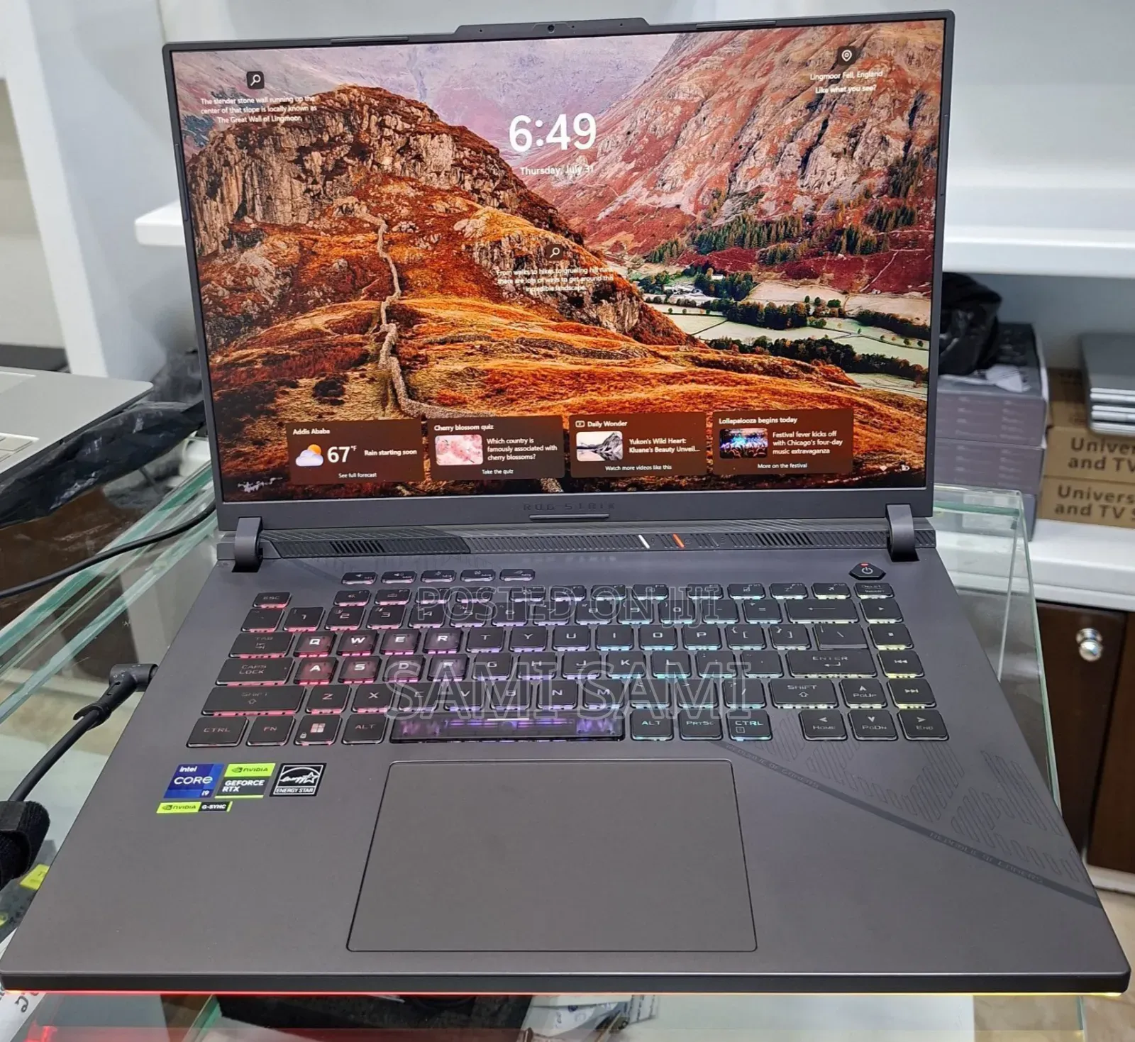 New Laptop Asus ROG Strix G15 32GB Intel Core I9 SSD 1T