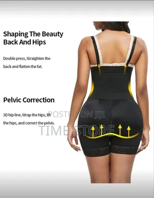 3-Bones Triple-Breasted High-Waisted Elastic Body Shaper /ሼፕዌር