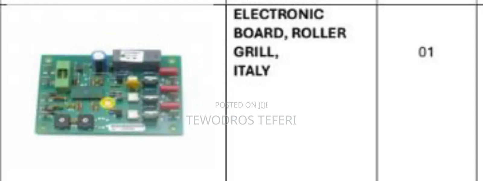 Electronic Roller Grill Board