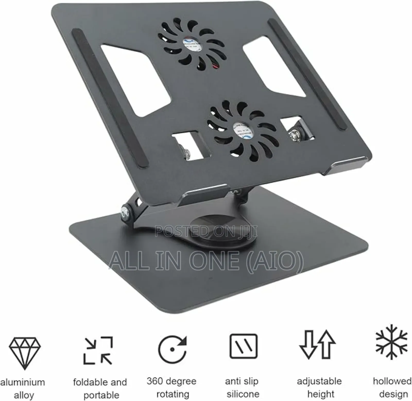 Laptop Stand Fan With a 360 Rotating Stand