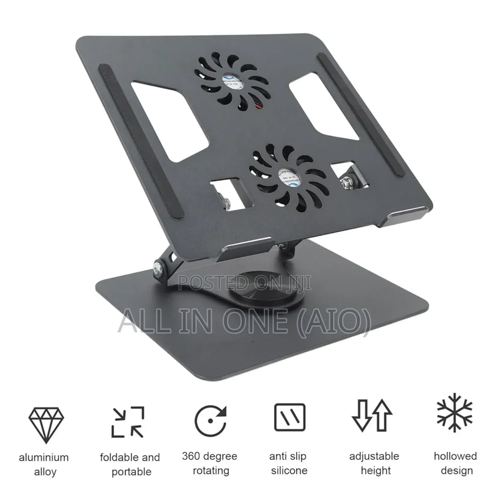 Laptop Stand Fan With a 360 Rotating Stand