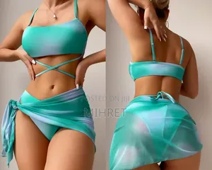 3 Pieces Bikini Swimsuit Lace Up