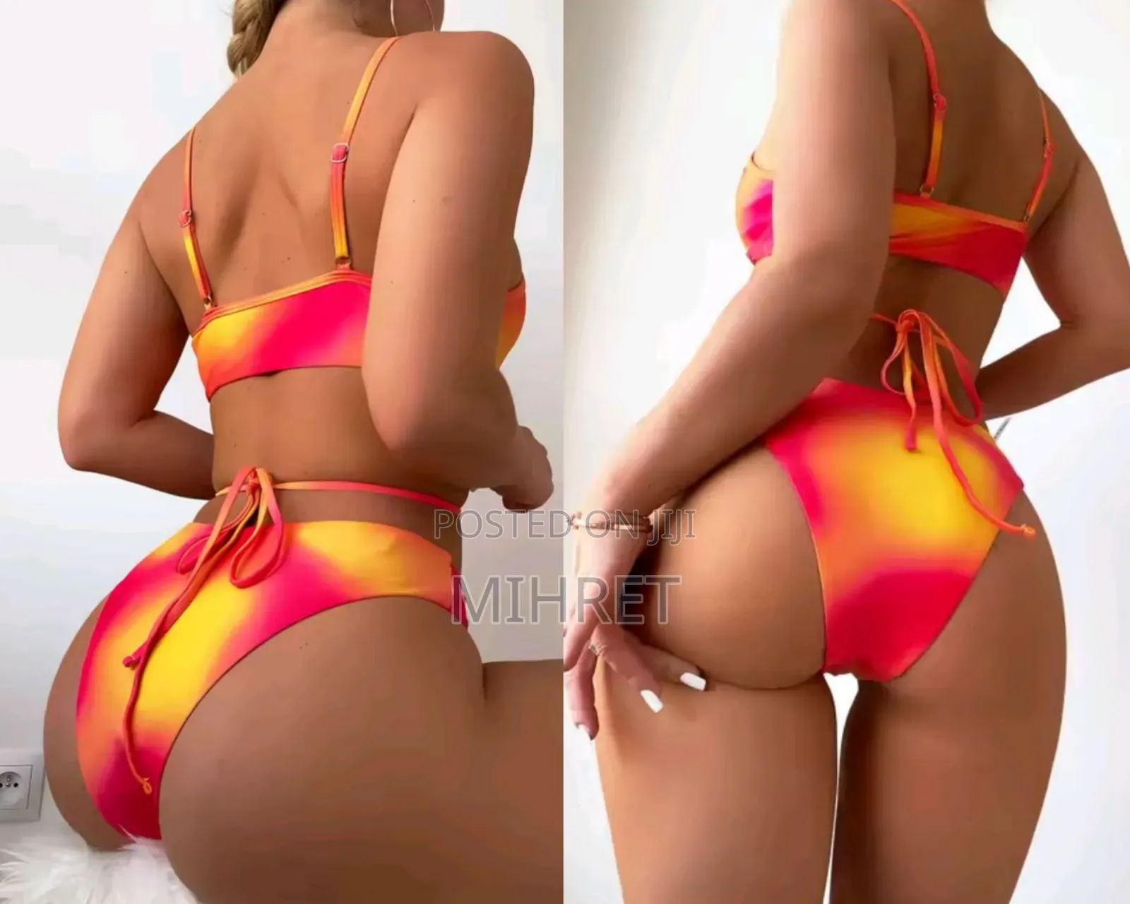 3 Pieces Bikini Swimsuit Lace Up
