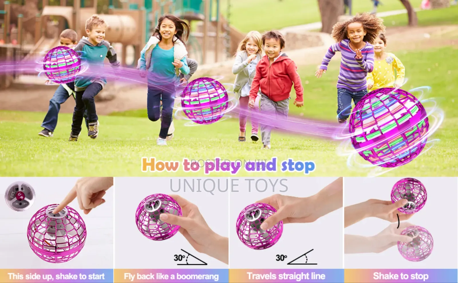 Flying Spinner Fidget Toy – Usb Rechargeable Drone Ball