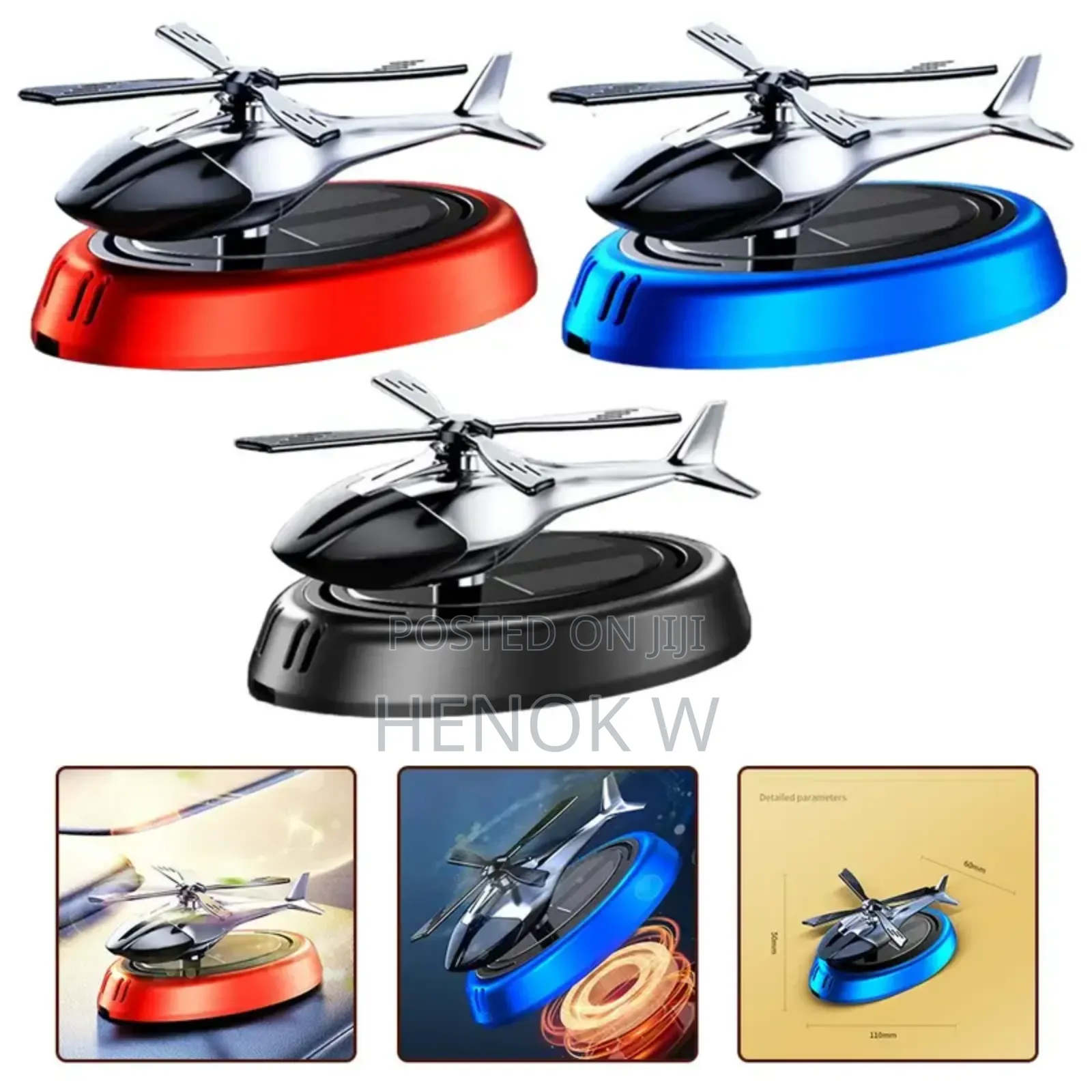 Solar Helicopter Car Air Freshener