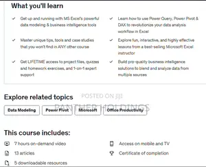 Microsoft Excel: Business Intelligence W/ Power Bi Query Dax