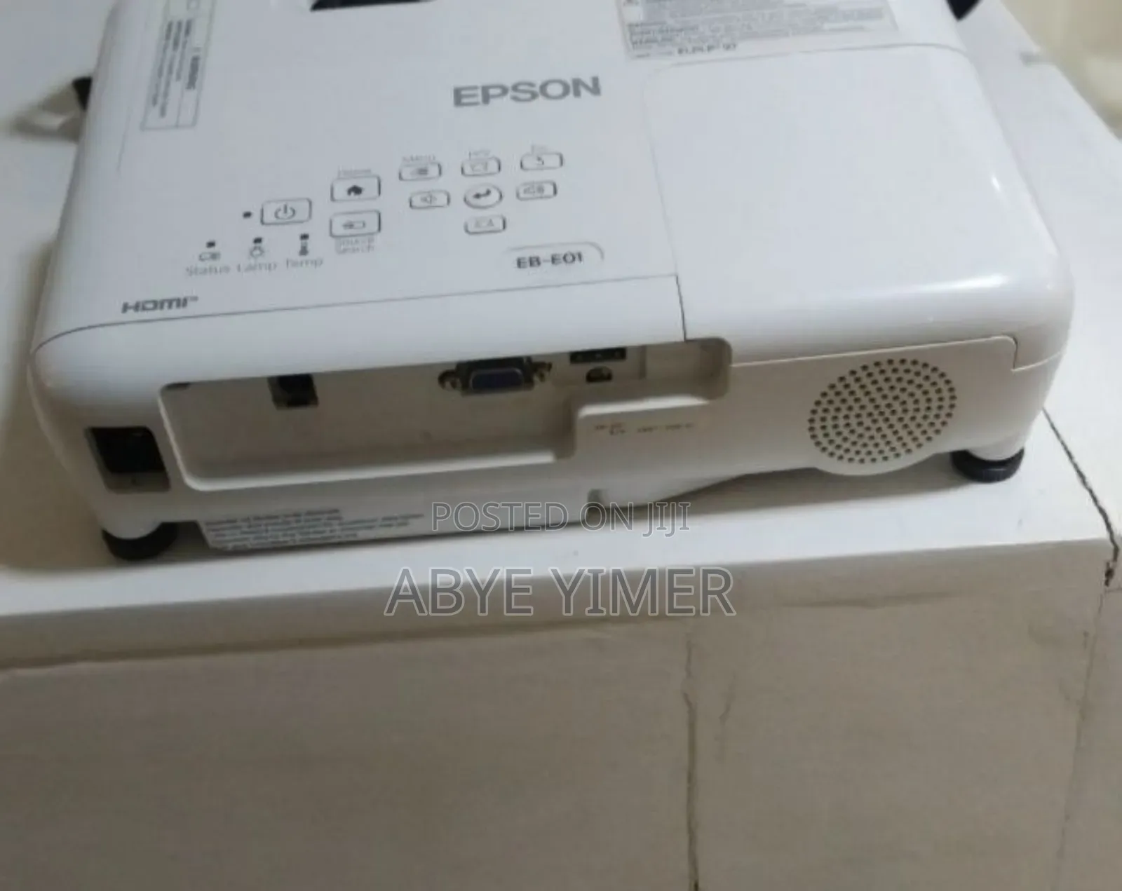 1epson Projector 
Model Name: Eb-E01 
Hardware Interface: Vga, Usb,