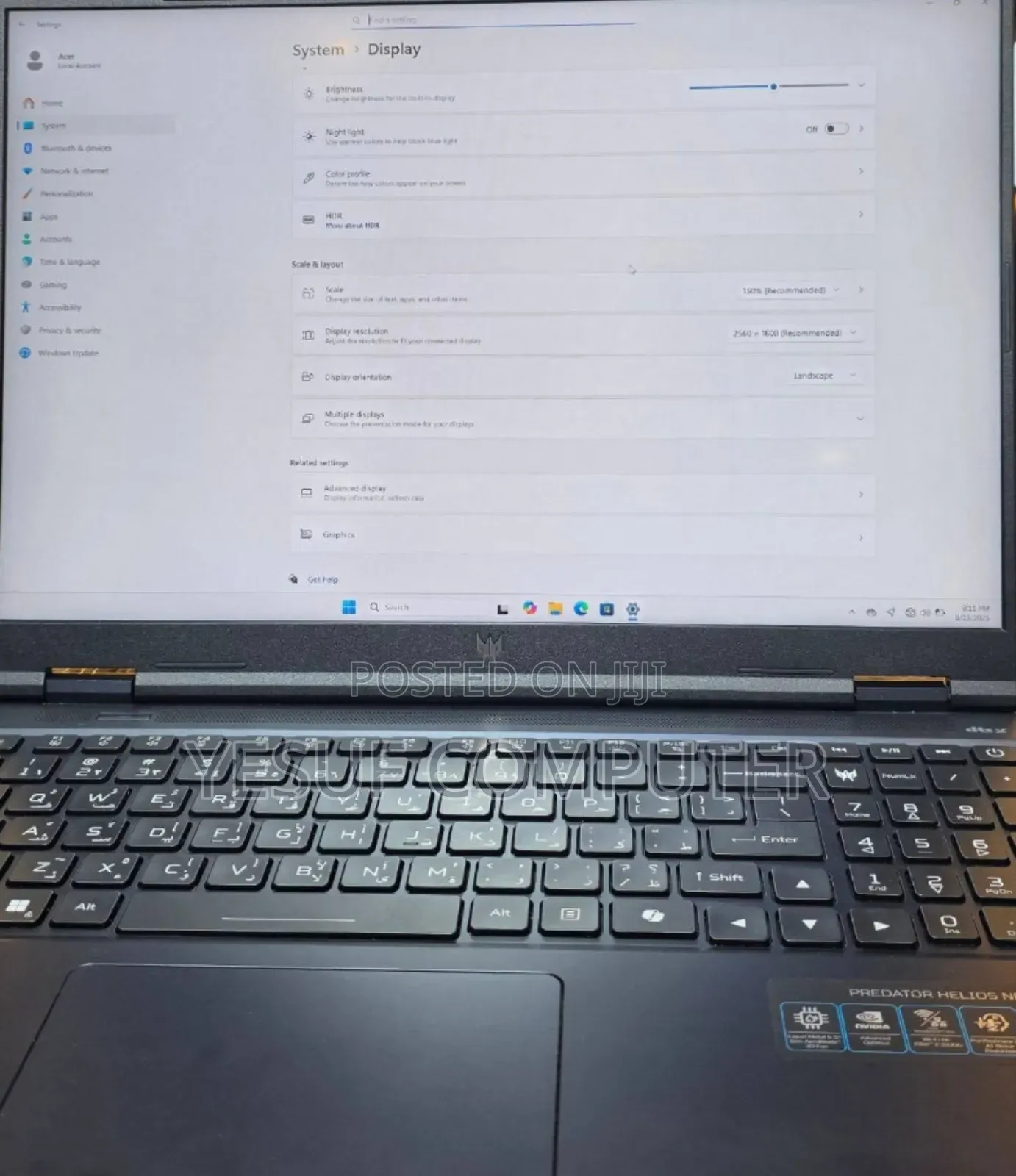 New Laptop Acer Predator Helios Neo 16 16GB Intel Core I9 SSD 1T