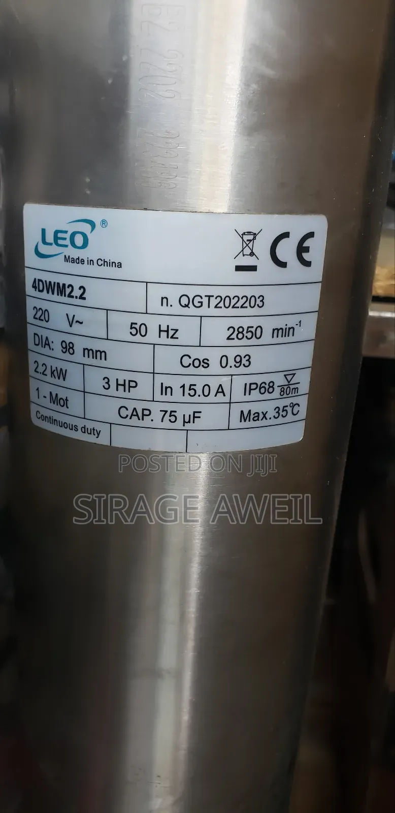 Leo Porhol Pump 1hp 1.5hp 2hp 3hp