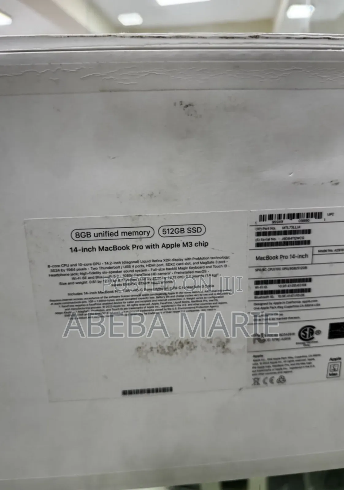 New Laptop Apple MacBook Pro 2023 M3 14-Inch 8GB Apple M3 Pro SSD 512GB