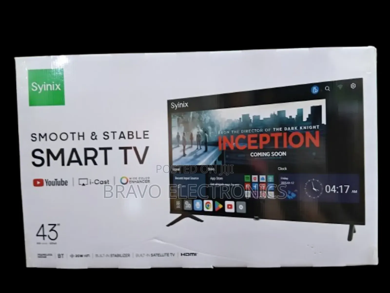 Syinix 43" Frameless Smart Tv – Ultra-Slim 2025 Design!